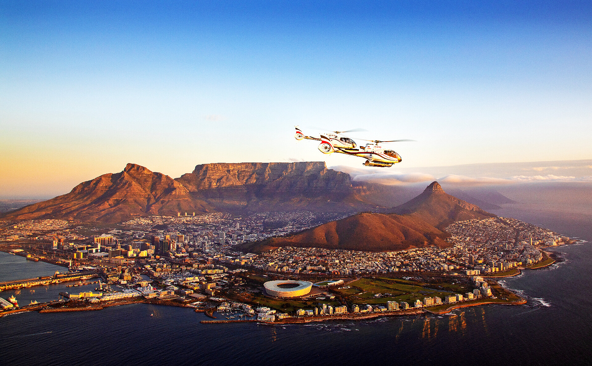 Helicopter over the Peninsula